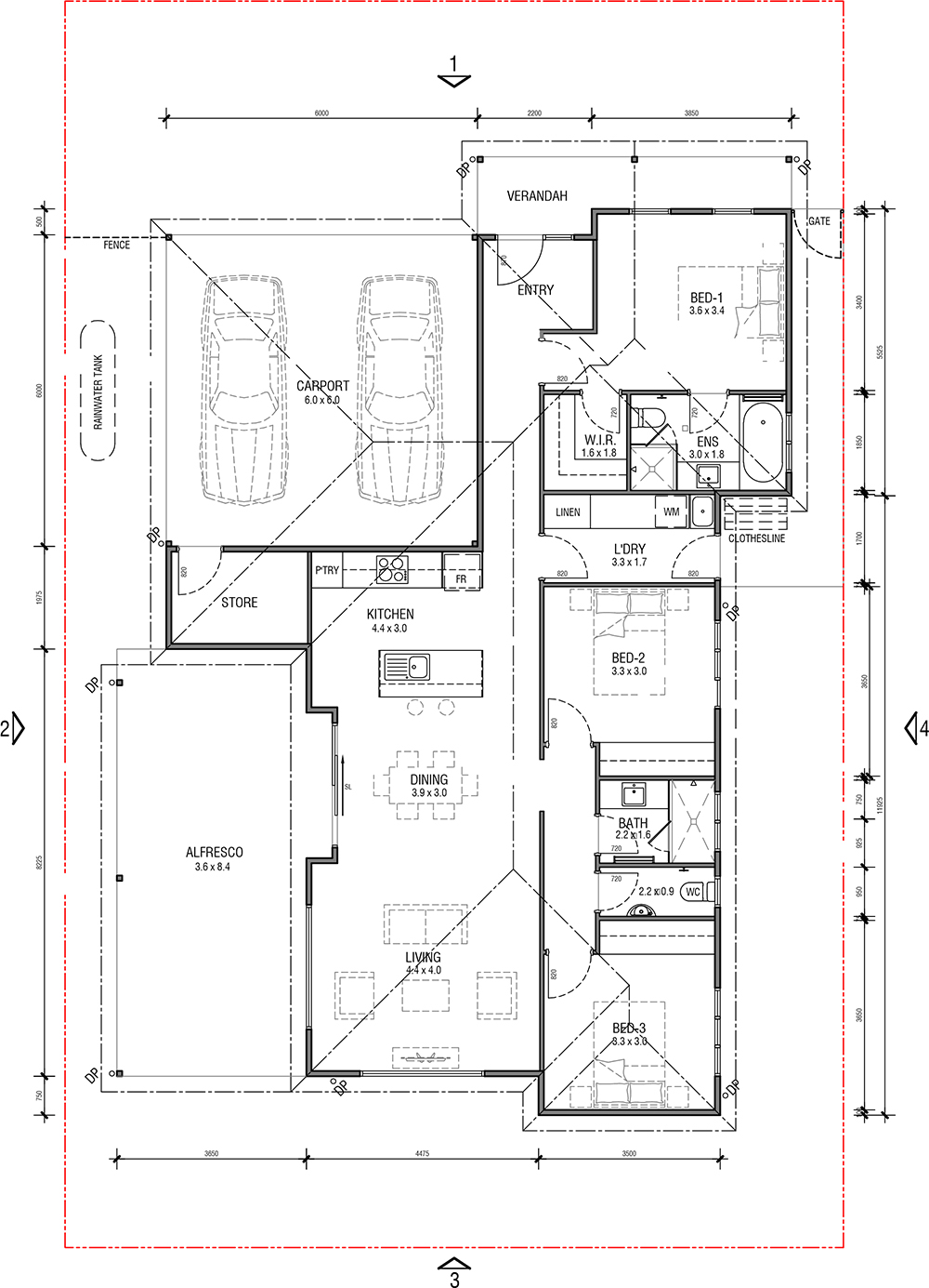 FEATURE DESIGN 3BEDS